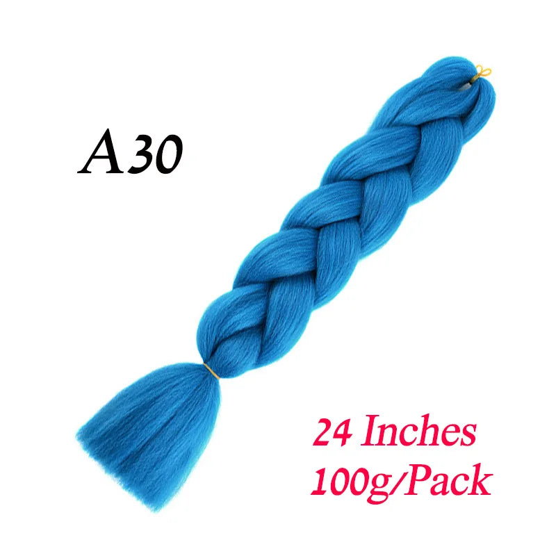 Lihui 24 Inch Pre-Stretched Synthetic Braiding Hair – Kanekalon Jumbo Braid | 100g | 100+ Ombre Colors