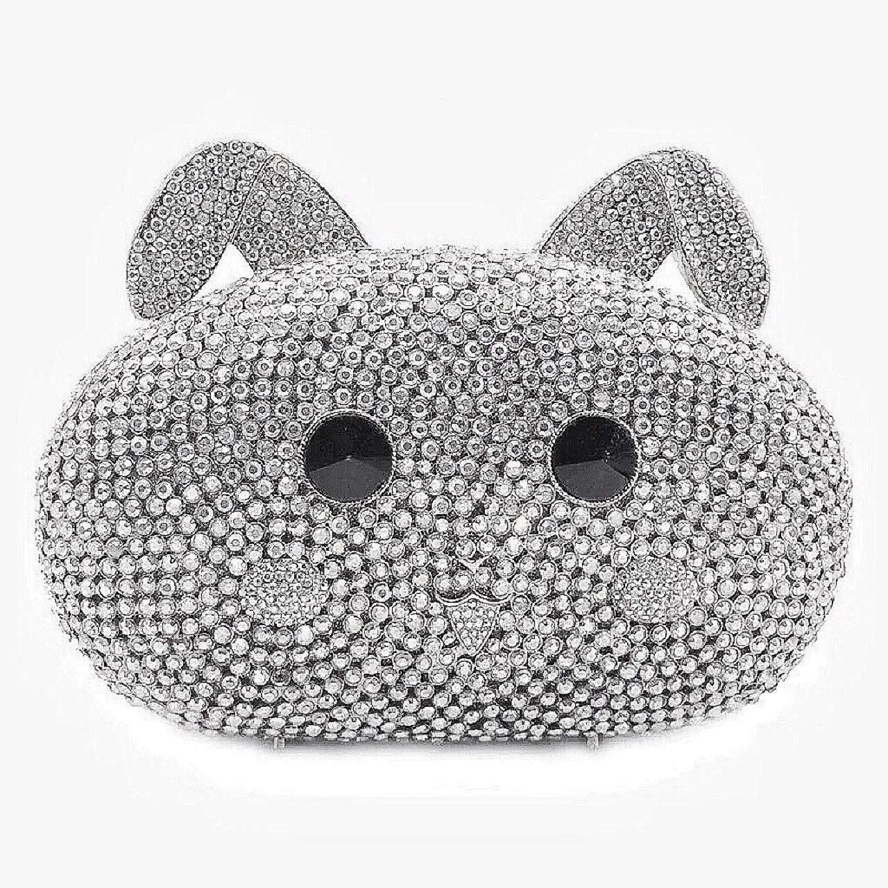 Luxury Diamond-Inlay Rabbit-Shape Crystal Clutch | Sophisticated Rhinestone Evening Purse | Elegant Magnetic Wedding & Party Handbag | "Dignified" Multi-Functional Statement Piece Luxegan