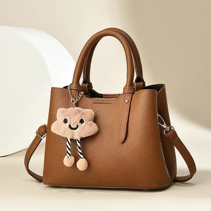 New Trendy PU Leather Handbag | Luxury Designer Shoulder Bag | Fashion Crossbody Tote for Women with Chain Detail | Lightweight Waterproof Travel Purse (Model A91762) Luxegan