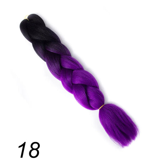 Ombre Jumbo Braiding Hair | Kanekalon Synthetic | 95+ Colours | 24 Inches
