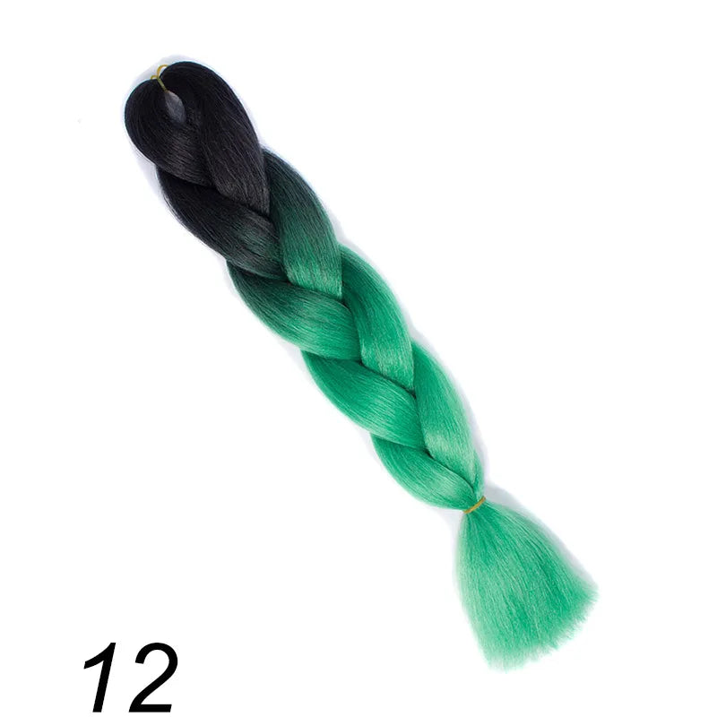 Ombre Jumbo Braiding Hair | Kanekalon Synthetic | 95+ Colours | 24 Inches
