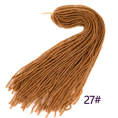 Crochet Dreadlocks Hair Extension 18in | Faux Locs Synthetic Braiding Hair | 6 Colors Luxegan