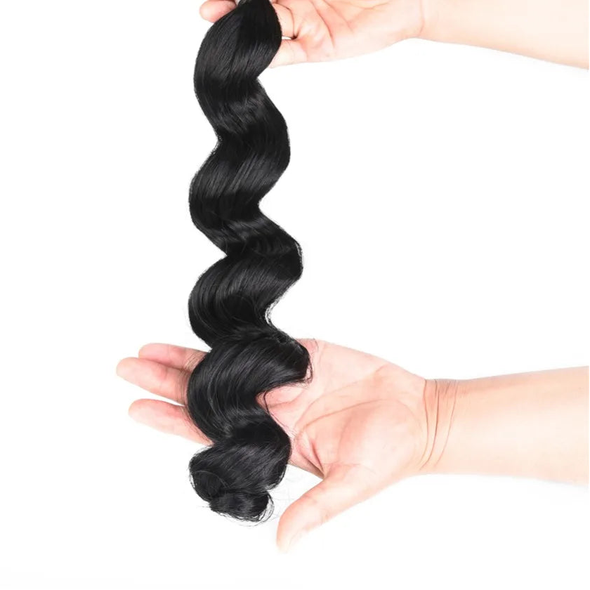 Loose Wave Hair Weave Bundles – Heat Resistant Synthetic Hair Extensions 18" to 24" Luxegan