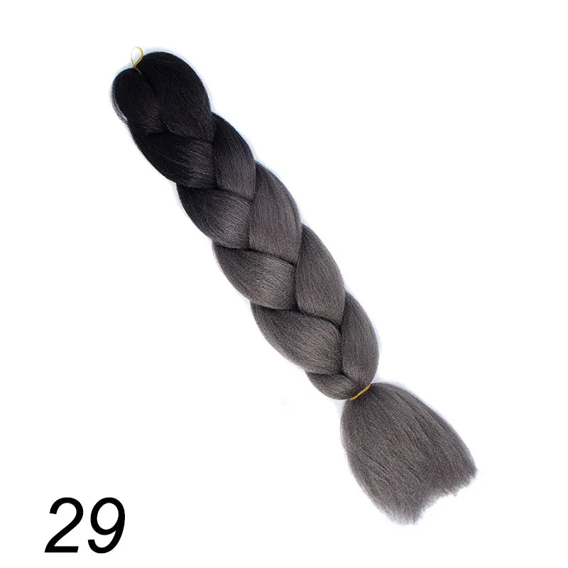 Ombre Jumbo Braiding Hair | Kanekalon Synthetic | 95+ Colours | 24 Inches