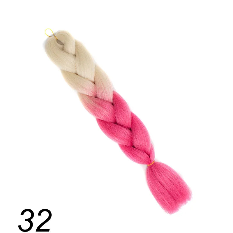 Ombre Jumbo Braiding Hair | Kanekalon Synthetic | 95+ Colours | 24 Inches