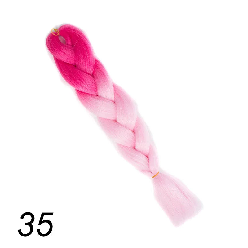 Ombre Jumbo Braiding Hair | Kanekalon Synthetic | 95+ Colours | 24 Inches