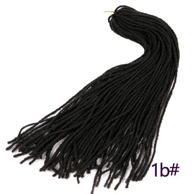 Crochet Dreadlocks Hair Extension 18in | Faux Locs Synthetic Braiding Hair | 6 Colors Luxegan