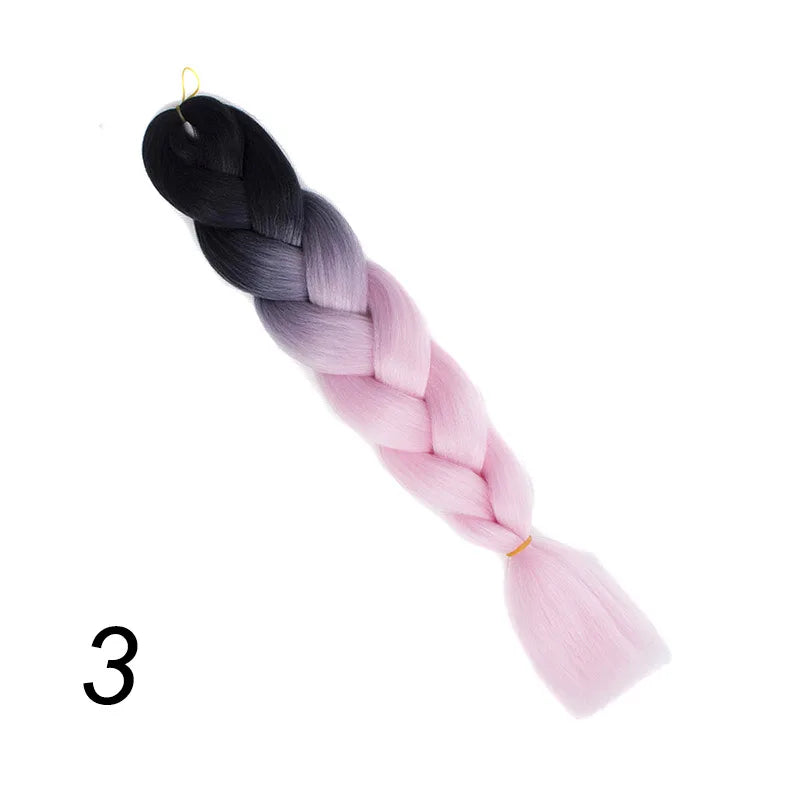 Ombre Jumbo Braiding Hair | Kanekalon Synthetic | 95+ Colours | 24 Inches