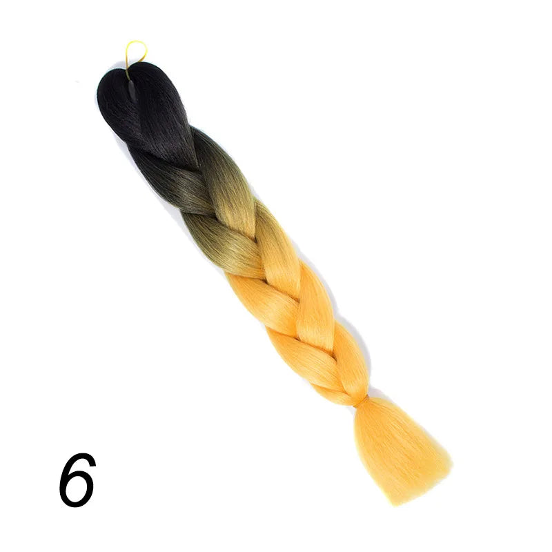 Ombre Jumbo Braiding Hair | Kanekalon Synthetic | 95+ Colours | 24 Inches