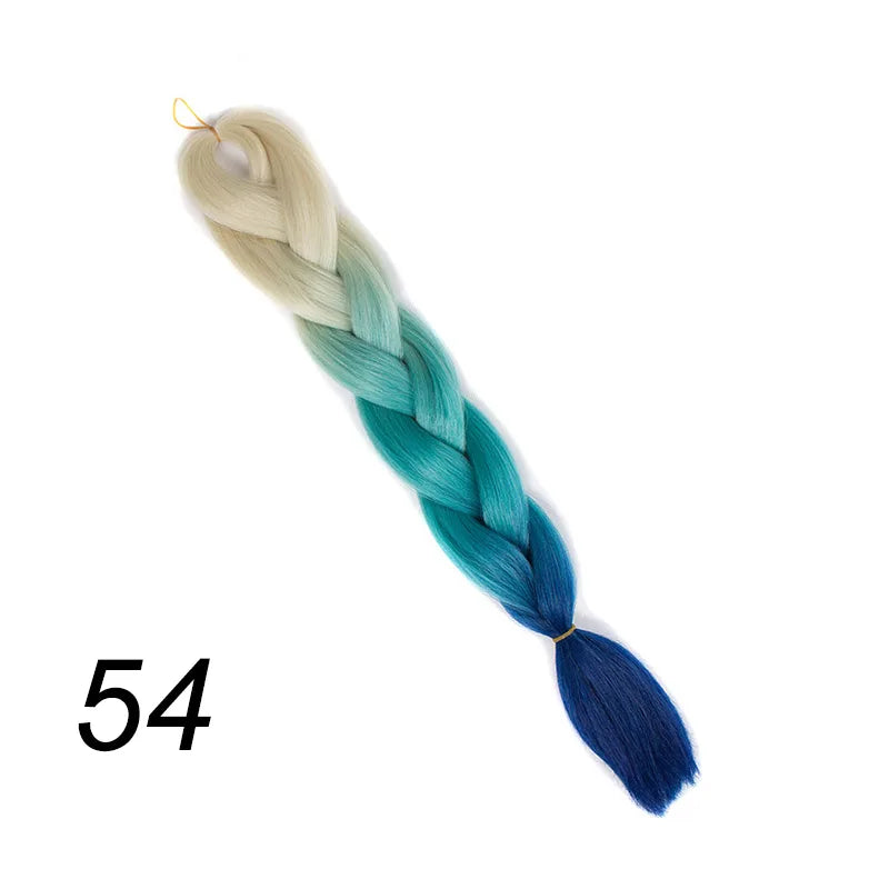 Ombre Jumbo Braiding Hair | Kanekalon Synthetic | 95+ Colours | 24 Inches