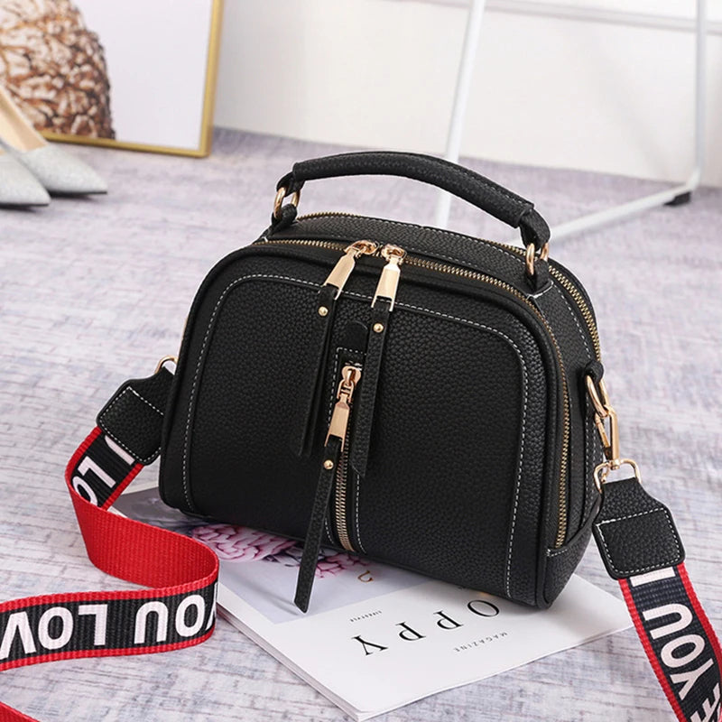 Fashion Stitching Shoulder Bag for Women | PU Leather Luxury Crossbody Bag with New Chains (Square Bag, Lady Purse) Luxegan