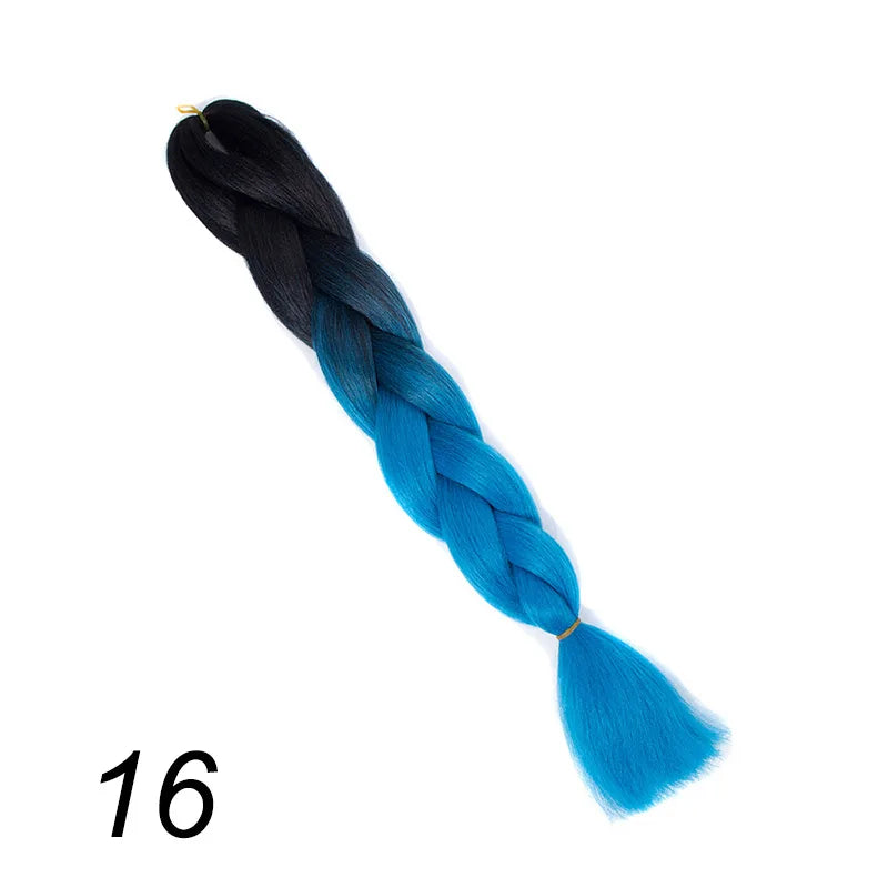 Ombre Jumbo Braiding Hair | Kanekalon Synthetic | 95+ Colours | 24 Inches