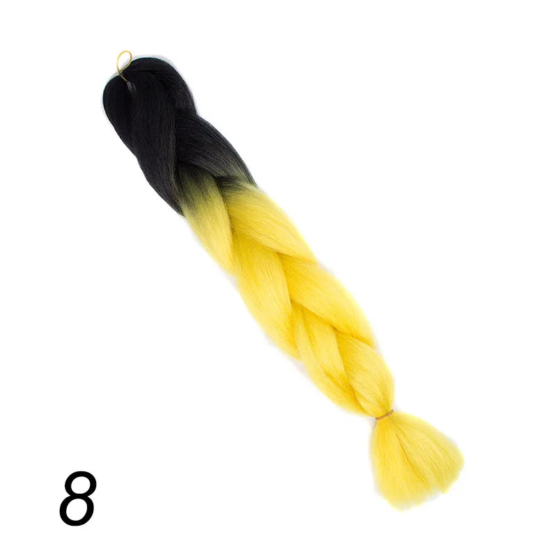 Ombre Jumbo Braiding Hair | Kanekalon Synthetic | 95+ Colours | 24 Inches