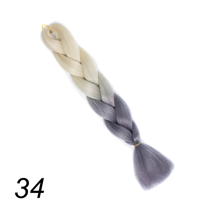 Ombre Jumbo Braiding Hair | Kanekalon Synthetic | 95+ Colours | 24 Inches