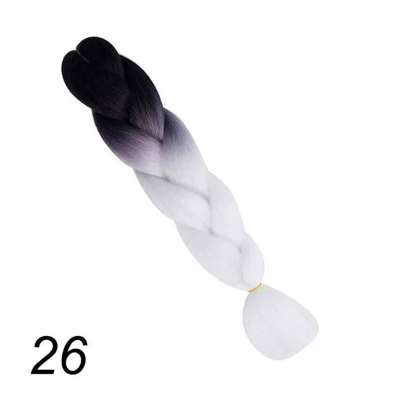 Ombre Jumbo Braiding Hair | Kanekalon Synthetic | 95+ Colours | 24 Inches
