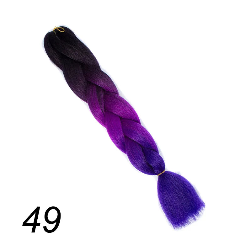 Ombre Jumbo Braiding Hair | Kanekalon Synthetic | 95+ Colours | 24 Inches