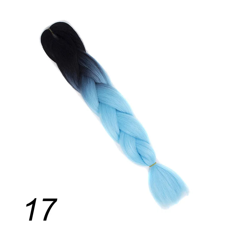 Ombre Jumbo Braiding Hair | Kanekalon Synthetic | 95+ Colours | 24 Inches