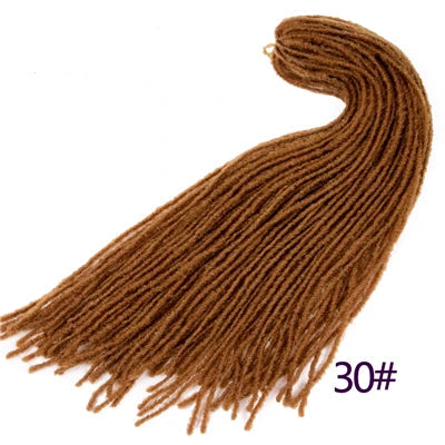Crochet Dreadlocks Hair Extension 18in | Faux Locs Synthetic Braiding Hair | 6 Colors Luxegan