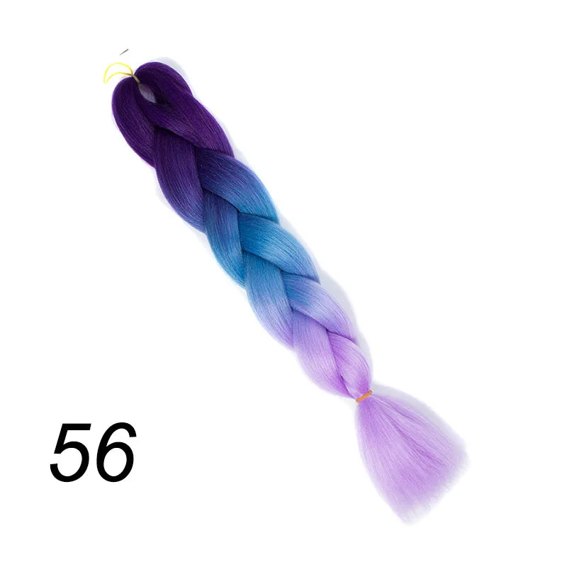 Ombre Jumbo Braiding Hair | Kanekalon Synthetic | 95+ Colours | 24 Inches