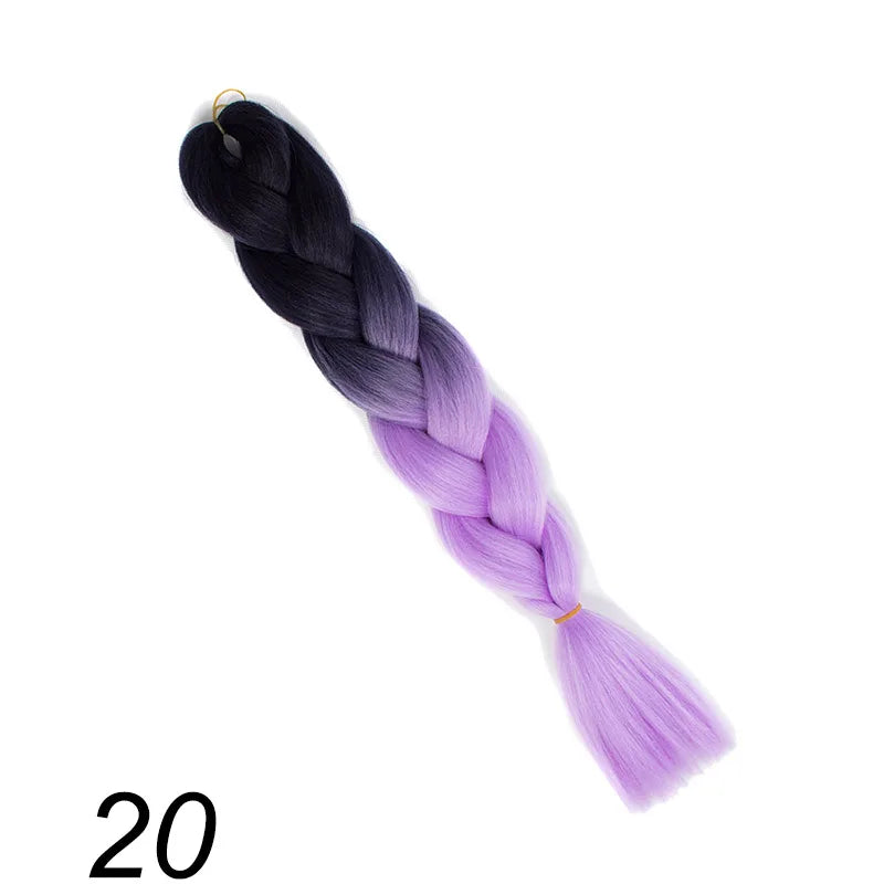 Ombre Jumbo Braiding Hair | Kanekalon Synthetic | 95+ Colours | 24 Inches