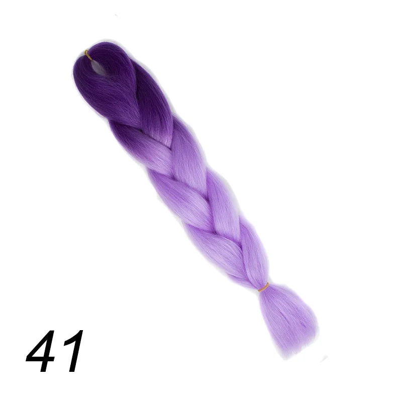 Ombre Jumbo Braiding Hair | Kanekalon Synthetic | 95+ Colours | 24 Inches