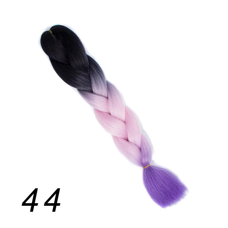 Ombre Jumbo Braiding Hair | Kanekalon Synthetic | 95+ Colours | 24 Inches