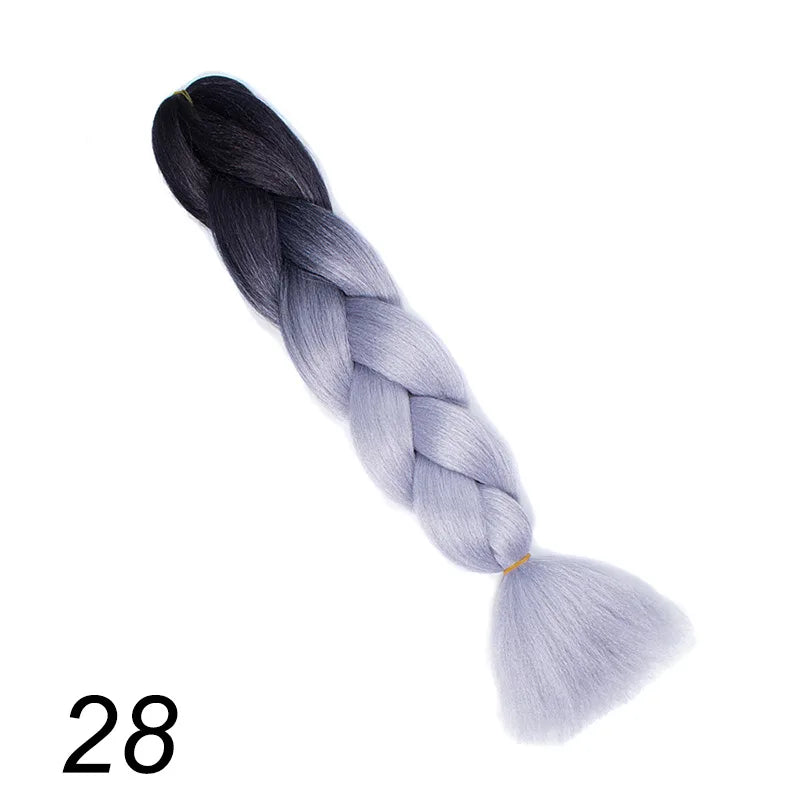 Ombre Jumbo Braiding Hair | Kanekalon Synthetic | 95+ Colours | 24 Inches