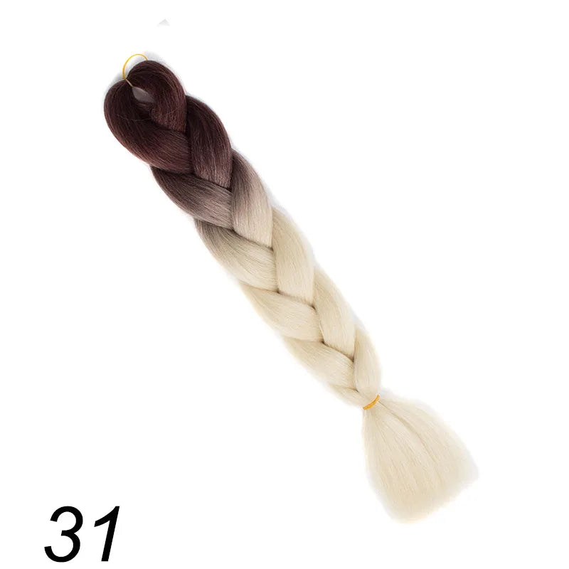 Ombre Jumbo Braiding Hair | Kanekalon Synthetic | 95+ Colours | 24 Inches