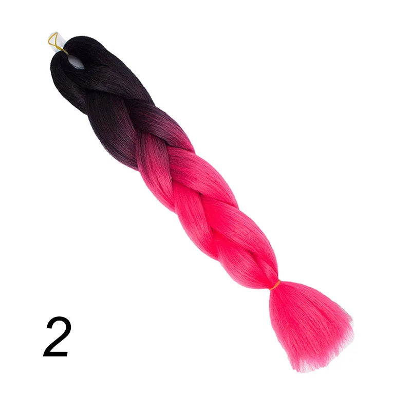 Ombre Jumbo Braiding Hair | Kanekalon Synthetic | 95+ Colours | 24 Inches