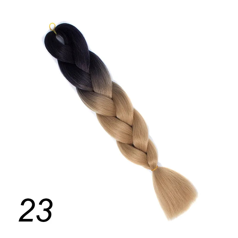 Ombre Jumbo Braiding Hair | Kanekalon Synthetic | 95+ Colours | 24 Inches