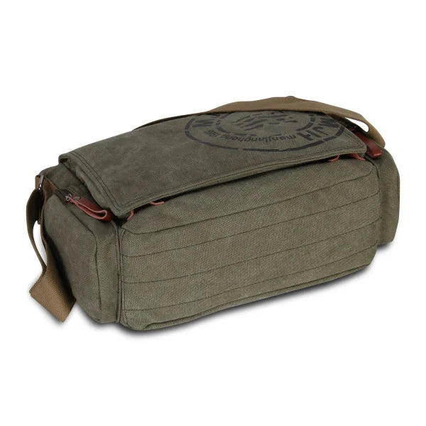 Premium Men's Canvas Messenger Bag | Vintage Business Crossbody Shoulder Bag & Travel Handbag | Large 39 X 28 X 14 cm High-Quality Satchel | Fashion Postman School Bag with Multi-Pocket Organizer Luxegan