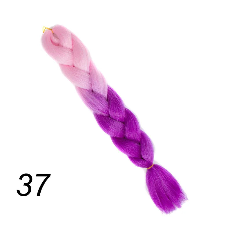Ombre Jumbo Braiding Hair | Kanekalon Synthetic | 95+ Colours | 24 Inches