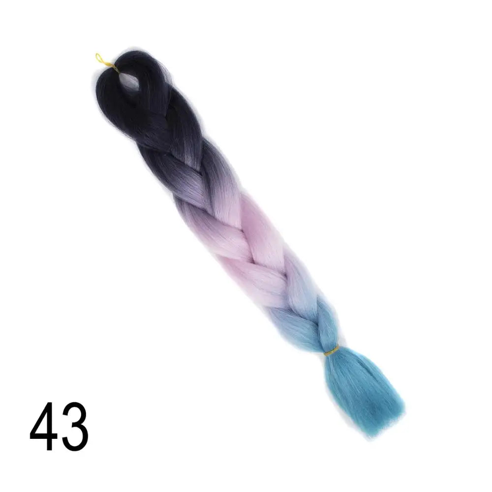Ombre Jumbo Braiding Hair | Kanekalon Synthetic | 95+ Colours | 24 Inches