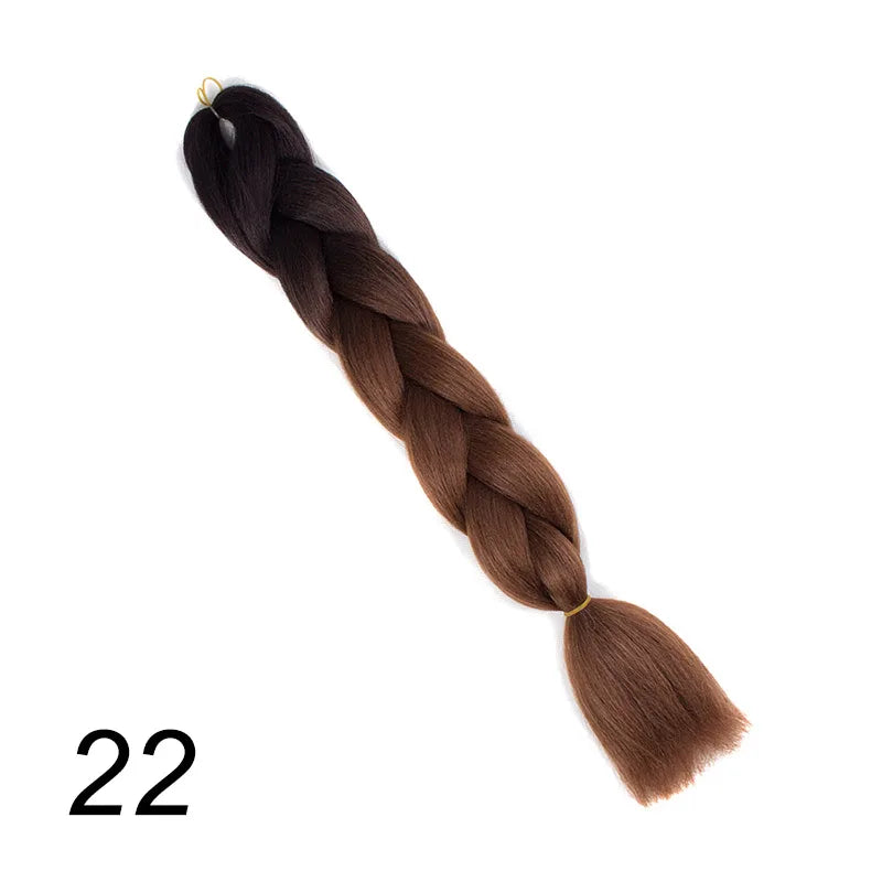 Ombre Jumbo Braiding Hair | Kanekalon Synthetic | 95+ Colours | 24 Inches