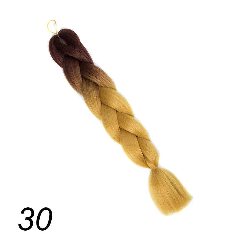 Ombre Jumbo Braiding Hair | Kanekalon Synthetic | 95+ Colours | 24 Inches