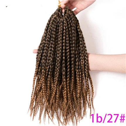 Box Braids Crochet Hair | 22 Strands Low Temp Fiber | 14 & 18 Inch | 9 Colors - view 5