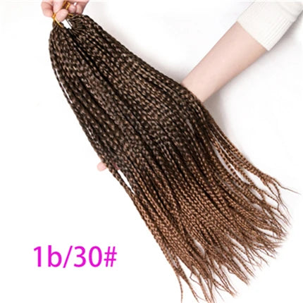 Box Braids Crochet Hair | 22 Strands Low Temp Fiber | 14 & 18 Inch | 9 Colors - view 9