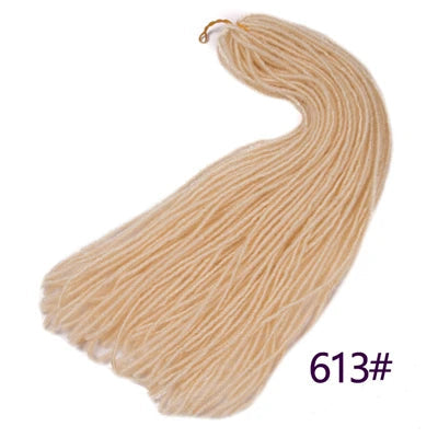 Crochet Dreadlocks Hair Extension 18in | Faux Locs Synthetic Braiding Hair | 6 Colors Luxegan