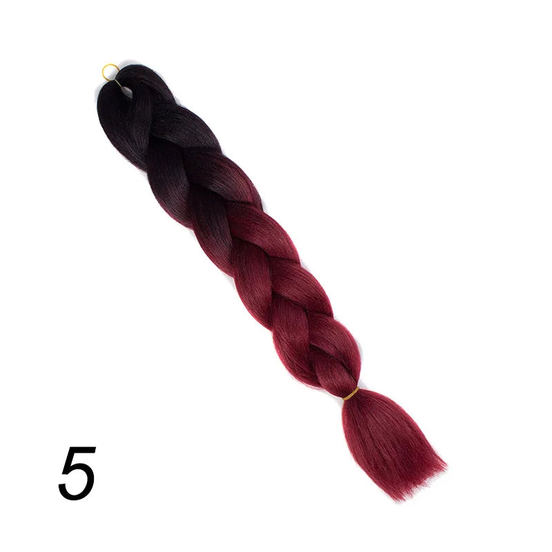 Ombre Jumbo Braiding Hair | Kanekalon Synthetic | 95+ Colours | 24 Inches