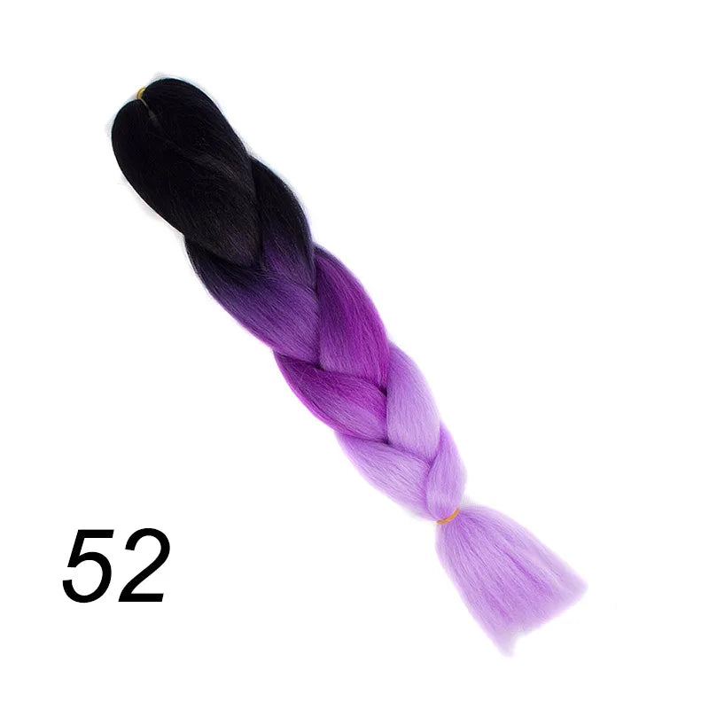 Ombre Jumbo Braiding Hair | Kanekalon Synthetic | 95+ Colours | 24 Inches