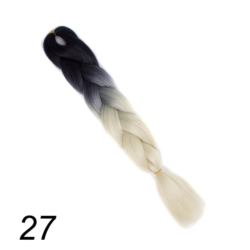 Ombre Jumbo Braiding Hair | Kanekalon Synthetic | 95+ Colours | 24 Inches