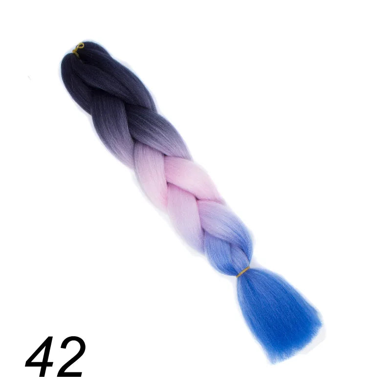 Ombre Jumbo Braiding Hair | Kanekalon Synthetic | 95+ Colours | 24 Inches