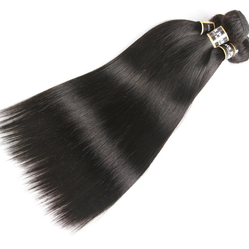 12A Grade Silky Bone Straight Human Hair Bundles (22/24/26 Inch) | 100% Unprocessed Peruvian Virgin Human Hair Weaving | Premium Remy Sew-In Weft Extensions (3-Piece Multipack, #1B Natural Black) Luxegan
