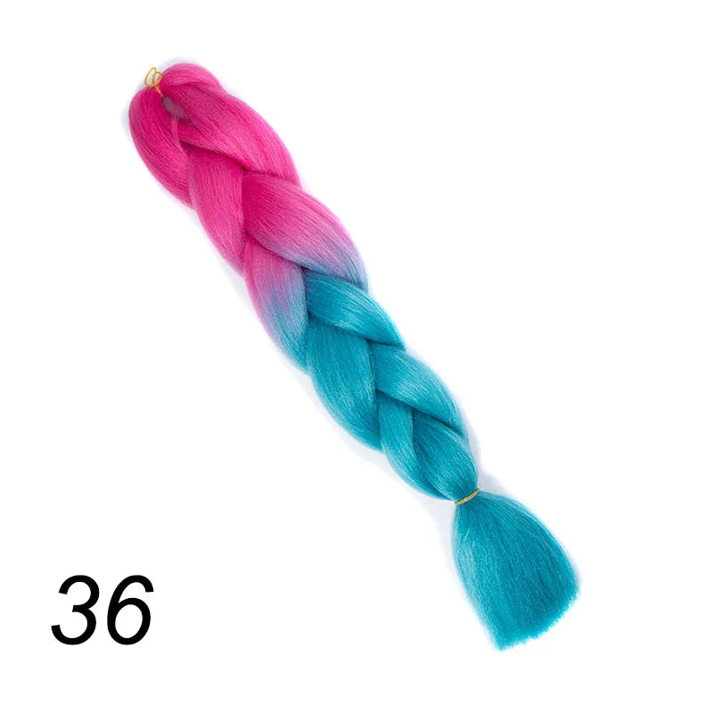 Ombre Jumbo Braiding Hair | Kanekalon Synthetic | 95+ Colours | 24 Inches