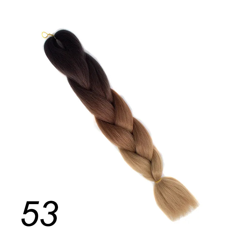 Ombre Jumbo Braiding Hair | Kanekalon Synthetic | 95+ Colours | 24 Inches