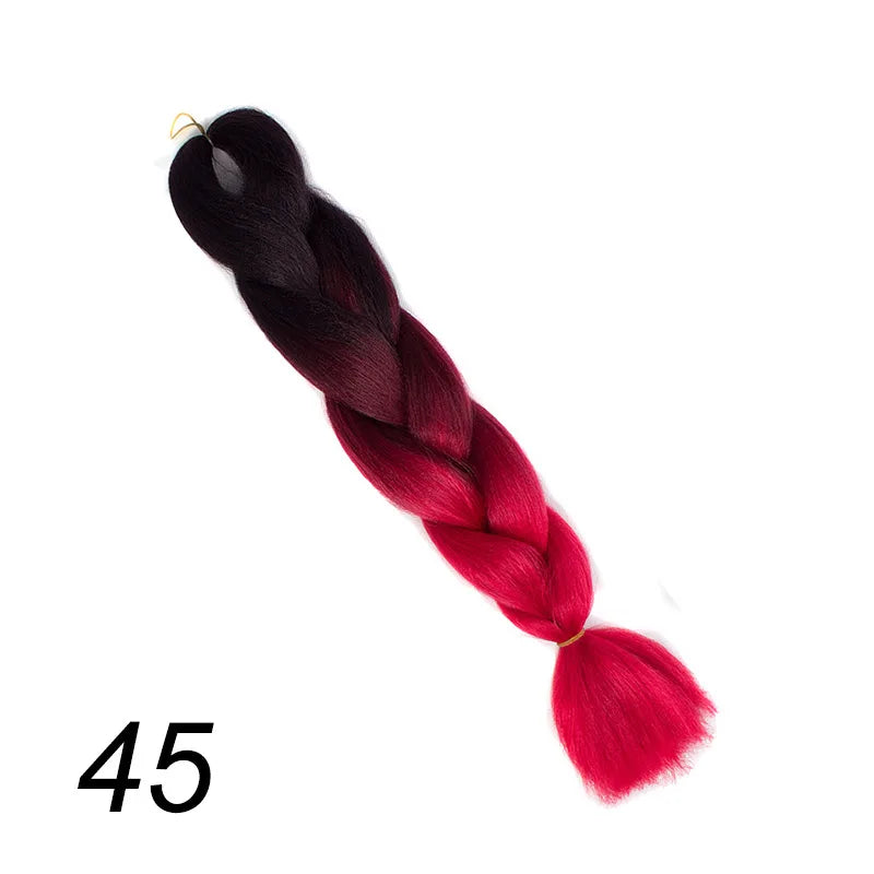 Ombre Jumbo Braiding Hair | Kanekalon Synthetic | 95+ Colours | 24 Inches