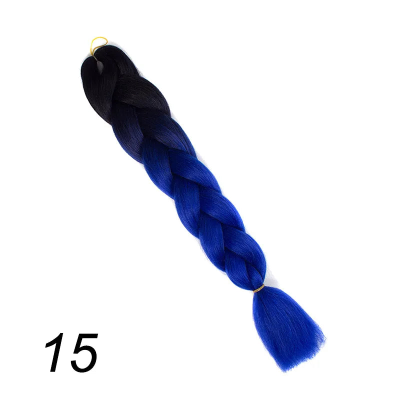 Ombre Jumbo Braiding Hair | Kanekalon Synthetic | 95+ Colours | 24 Inches