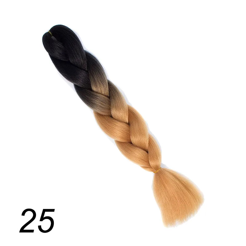 Ombre Jumbo Braiding Hair | Kanekalon Synthetic | 95+ Colours | 24 Inches