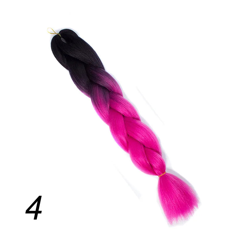 Ombre Jumbo Braiding Hair | Kanekalon Synthetic | 95+ Colours | 24 Inches