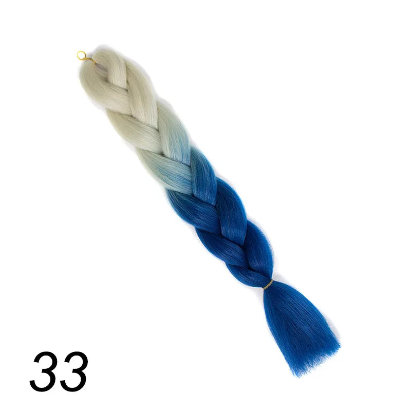 Ombre Jumbo Braiding Hair | Kanekalon Synthetic | 95+ Colours | 24 Inches
